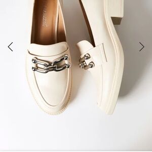 JustFab Cream and Silver Flats for Effortless Elegance